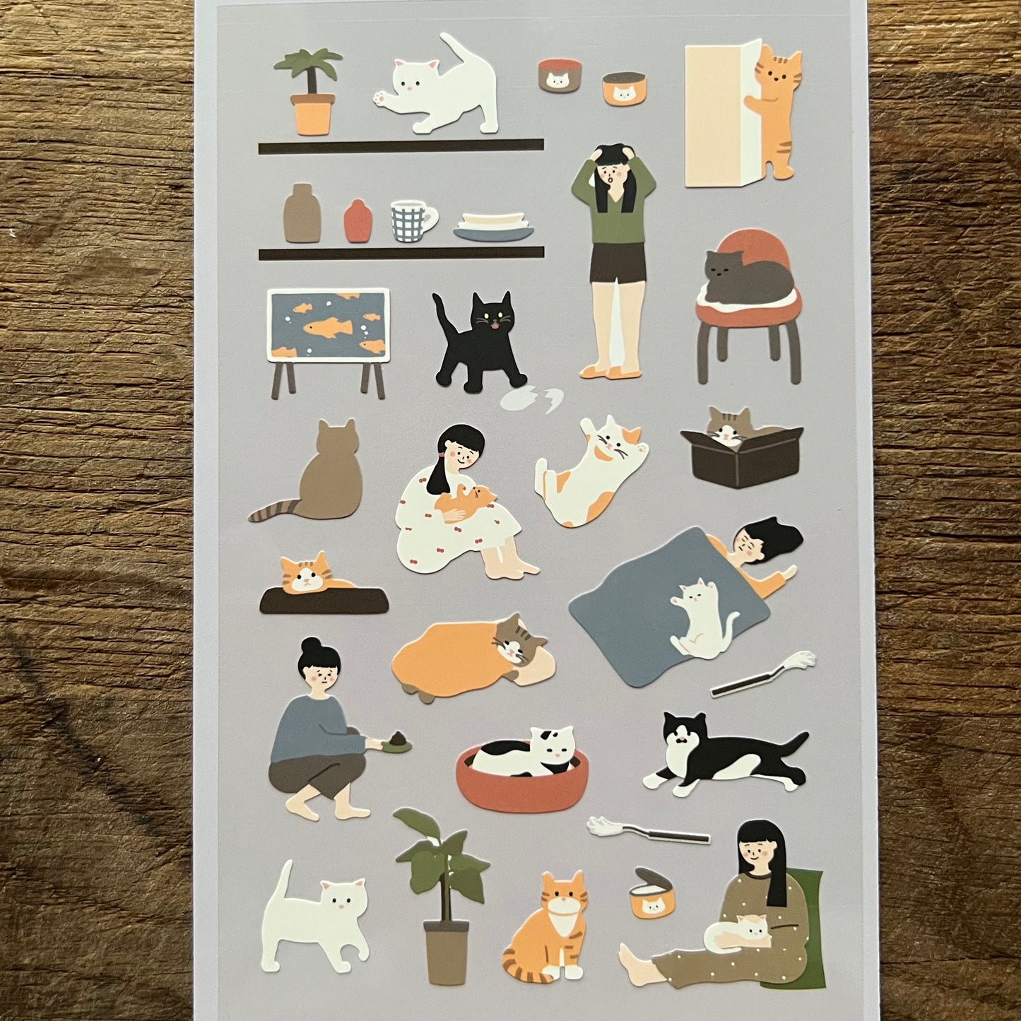 Midori daily deco home cat stickers