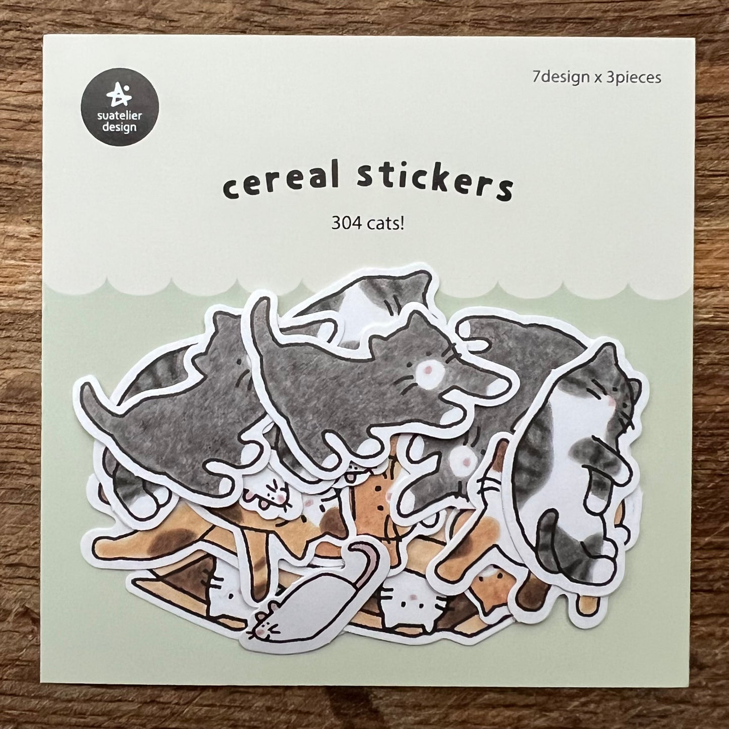 Midori cat shaped cereal stickers
