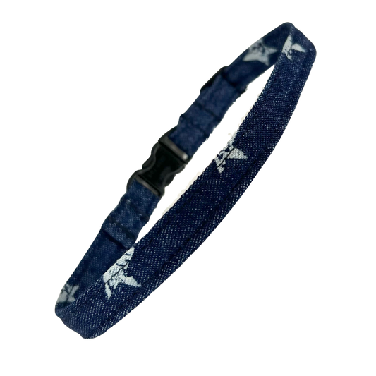 Cat Collar in Starry Denim