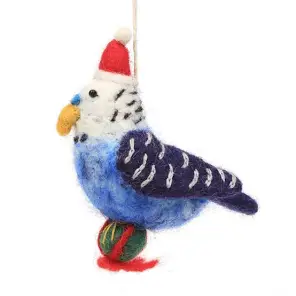 Budgie Christmas Decorations by Amica Felt