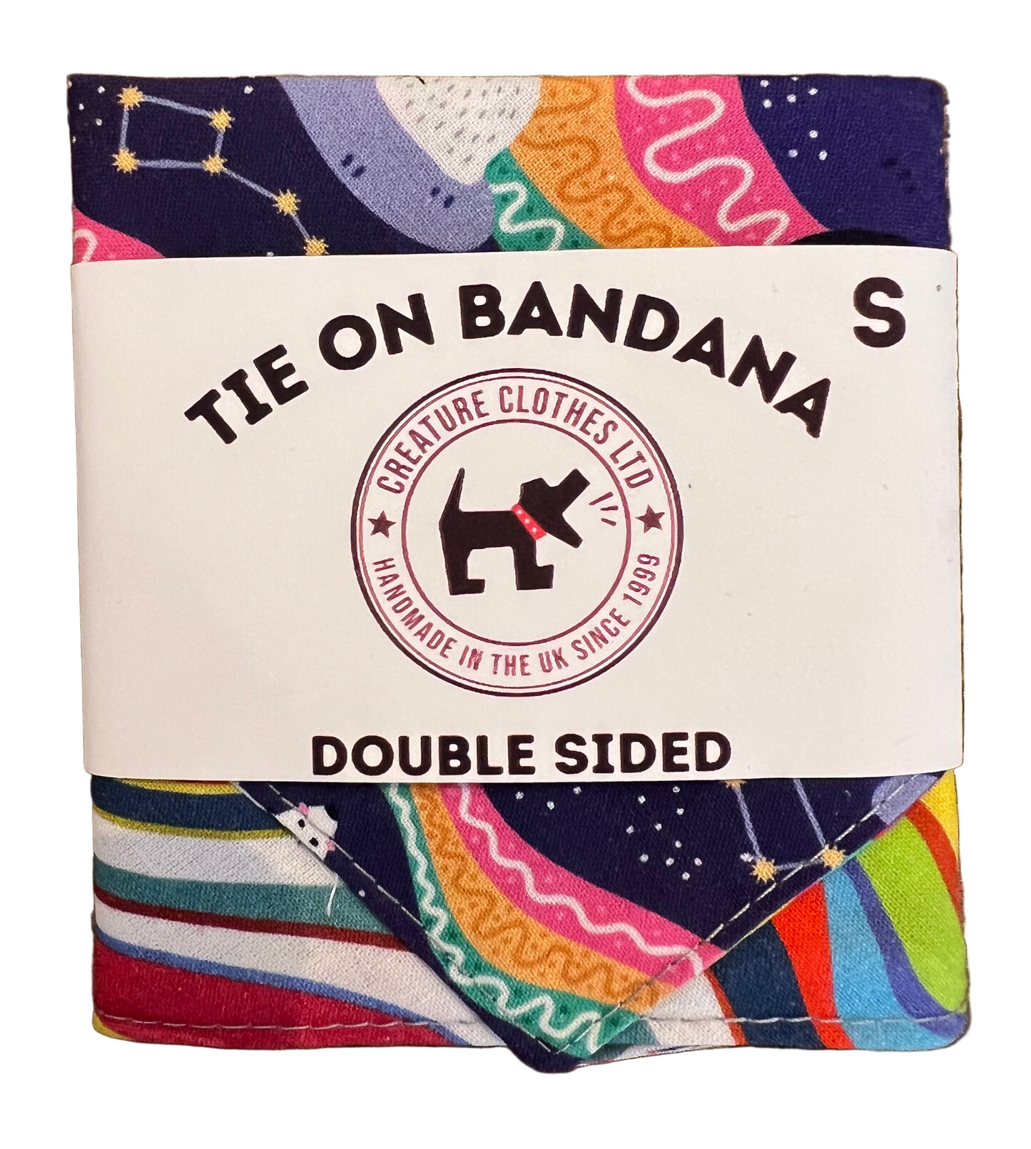 Tie on Dog Bandana - Purple Polar Bear / Northern Lights