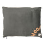 Woof dog bed in Sage Grey Velvet with Sherpa Underside