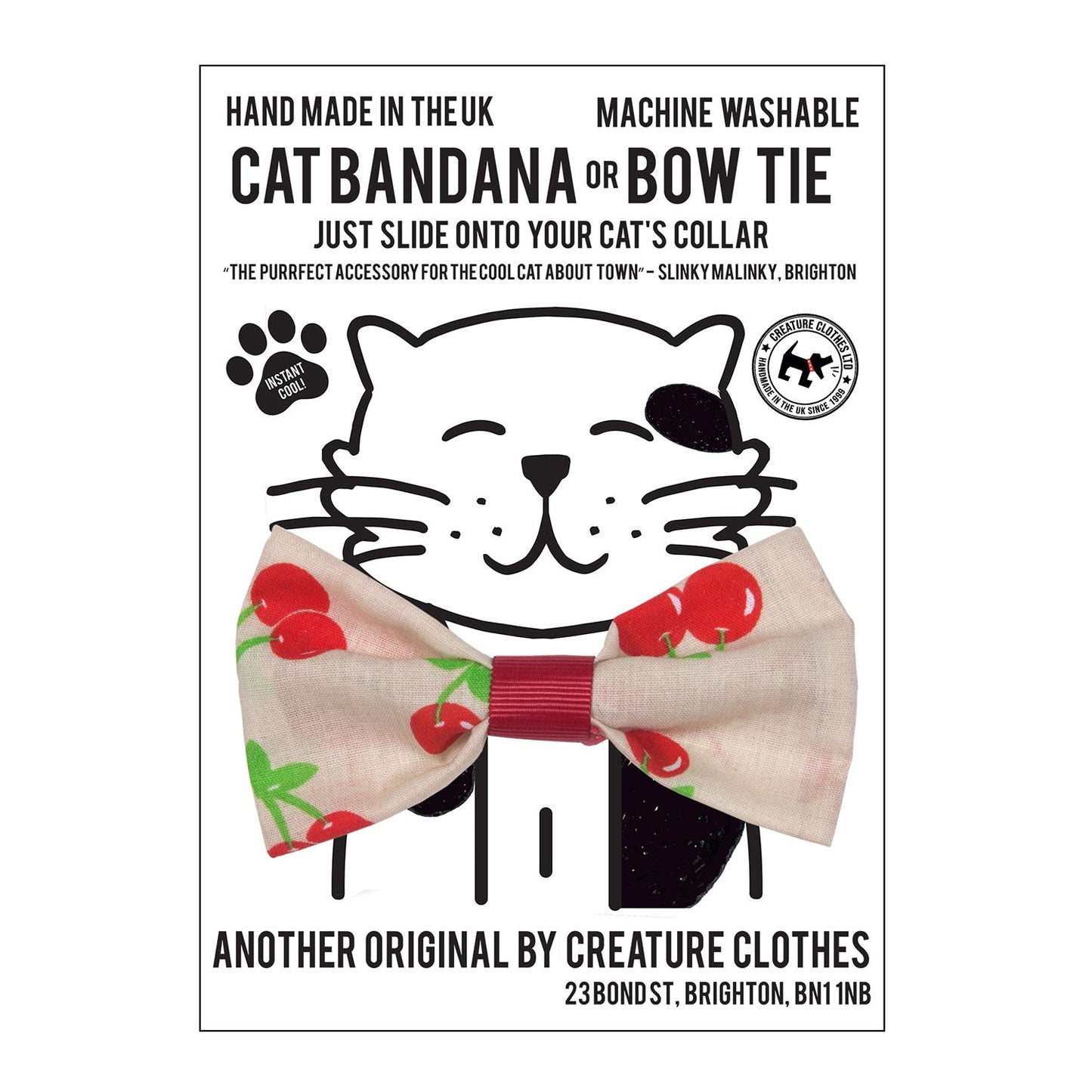 Dog & Cat Bow Tie - Cherry Design