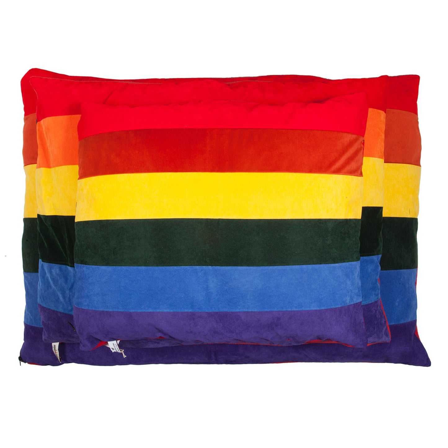 Dog Bed in Rainbow Pride Flag Design