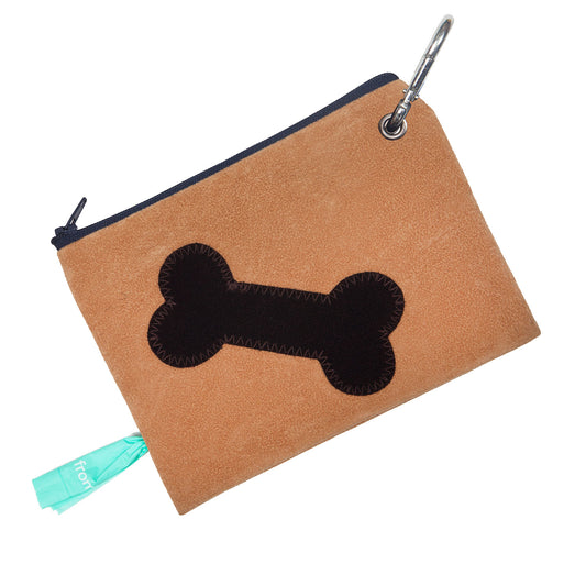 Treats and Poo Bag Pouch - Tan and Choc