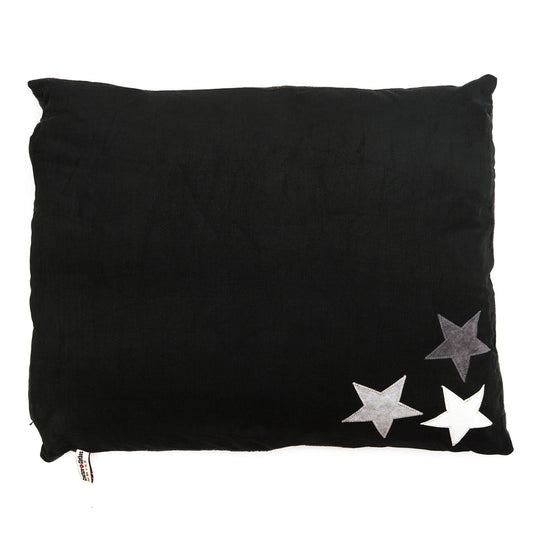 Triple Star Dog Bed in Charcoal Black Velvet, Creature Clothes