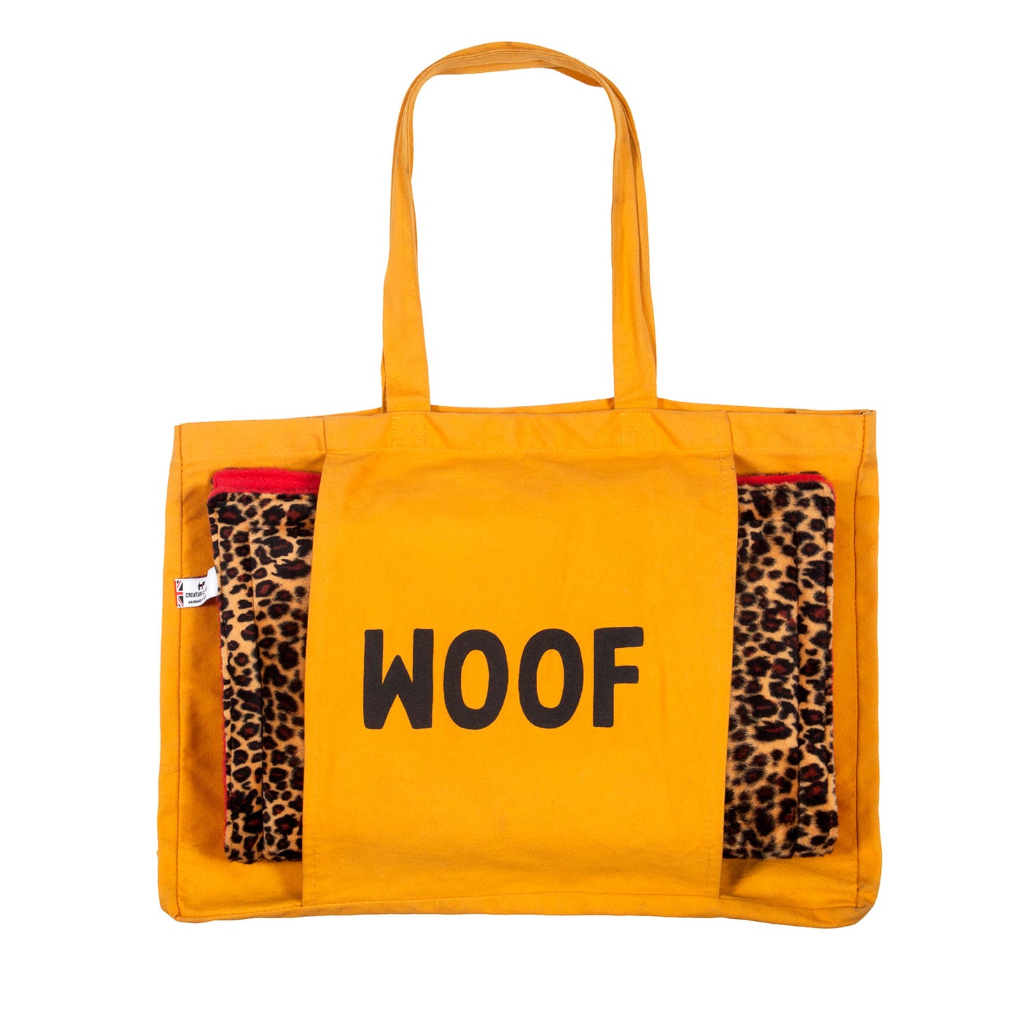 Travel WOOF Tote Bag with space for Padded Blanket