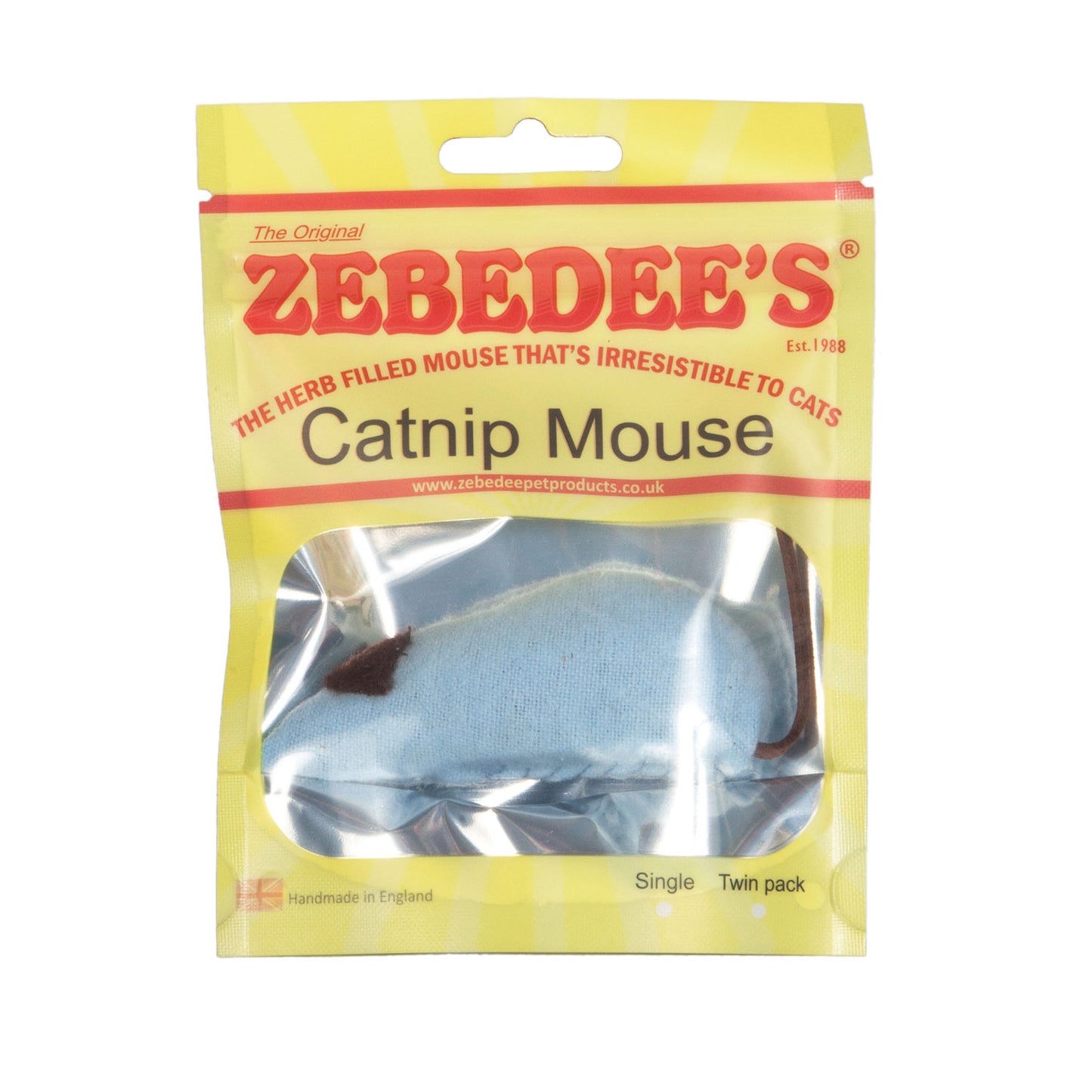 Zebedees Catnip Mouse