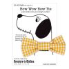 Yellow Gingham slip on Dog Bow Tie