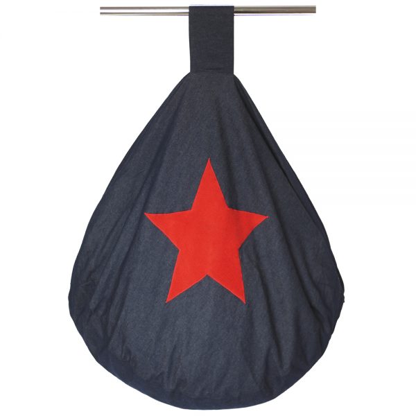Denim Beanbag with Red Star