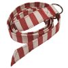 Fabric Belt - Suitable for Vegans - Red and White Stripe