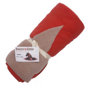Fur friend fleecy red blanket for dogs with stone star