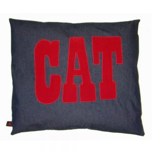 Cat Nappa - Cat - Red on Denim