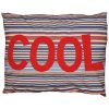 Kids Floor Cushion - COOL - Red on Blue Deckchair Stripe