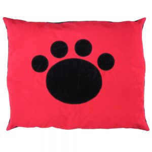 Dog Doza - Paw - Black on Red