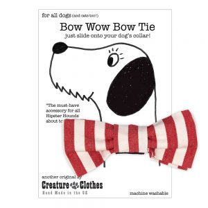 Red White Stripe Bow Tie