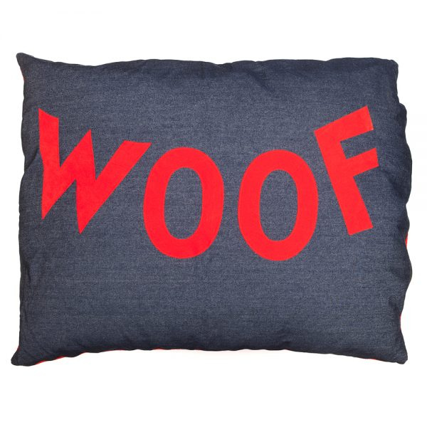 Denim WOOF Dog Bed Cover - Big Old Red on Denim WOOF Replacement Cover