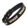 WOOF Collar - black/gold