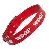 WOOF Collar - red/silver