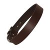 Chocolate Leather Dog Collar Plain