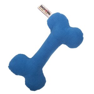 Blue Corduroy Dog Bone Baby toy