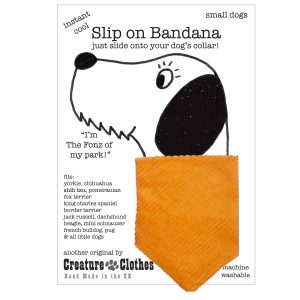 Slip on dog bandana - Corduroy Mustard