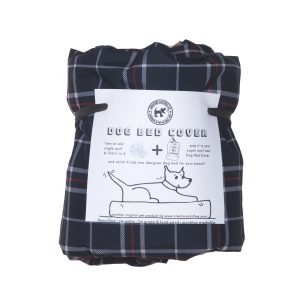 Eco Dog Bed Cover Waterproof Blue Check