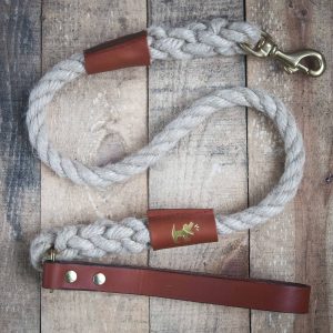 Rope Lead and leather handle